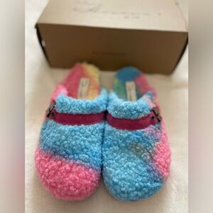 Vintage Havana Rainbow Tie Dye Sherpa Hard Bottom Clogs